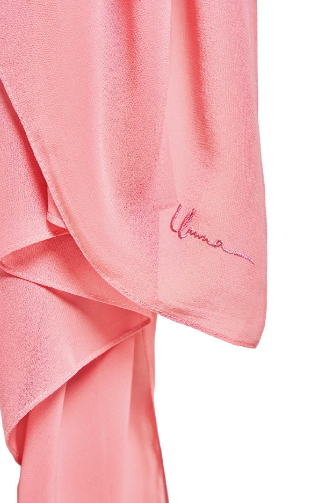 Kalsom Light Chiffon Scarf in Rose Pink